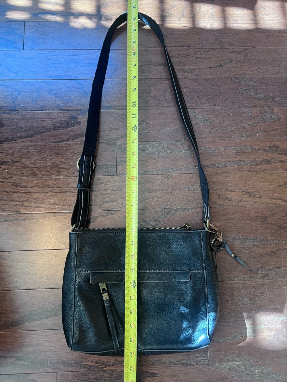 Y2K Black Crossbody bag with adjustable strap Leather by The Sak - Picture 14 of 16